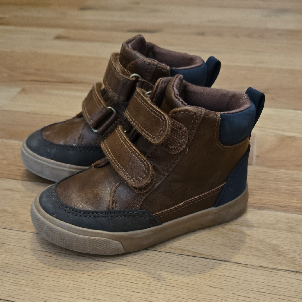 Cat & Jack High Top Sneaker Boot - Brown & Navy